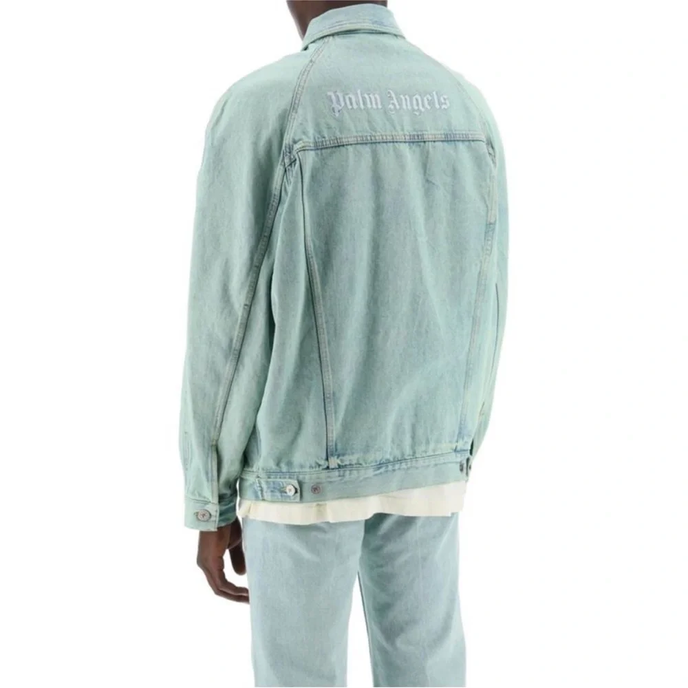 NEW‎ Palm Angels Men's Denim Overdye Jacket